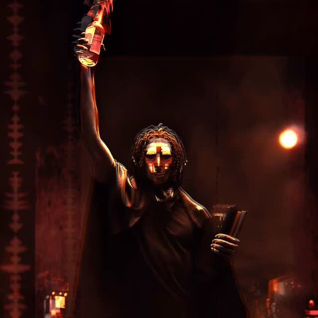Arte de The Purge: figura con antorcha